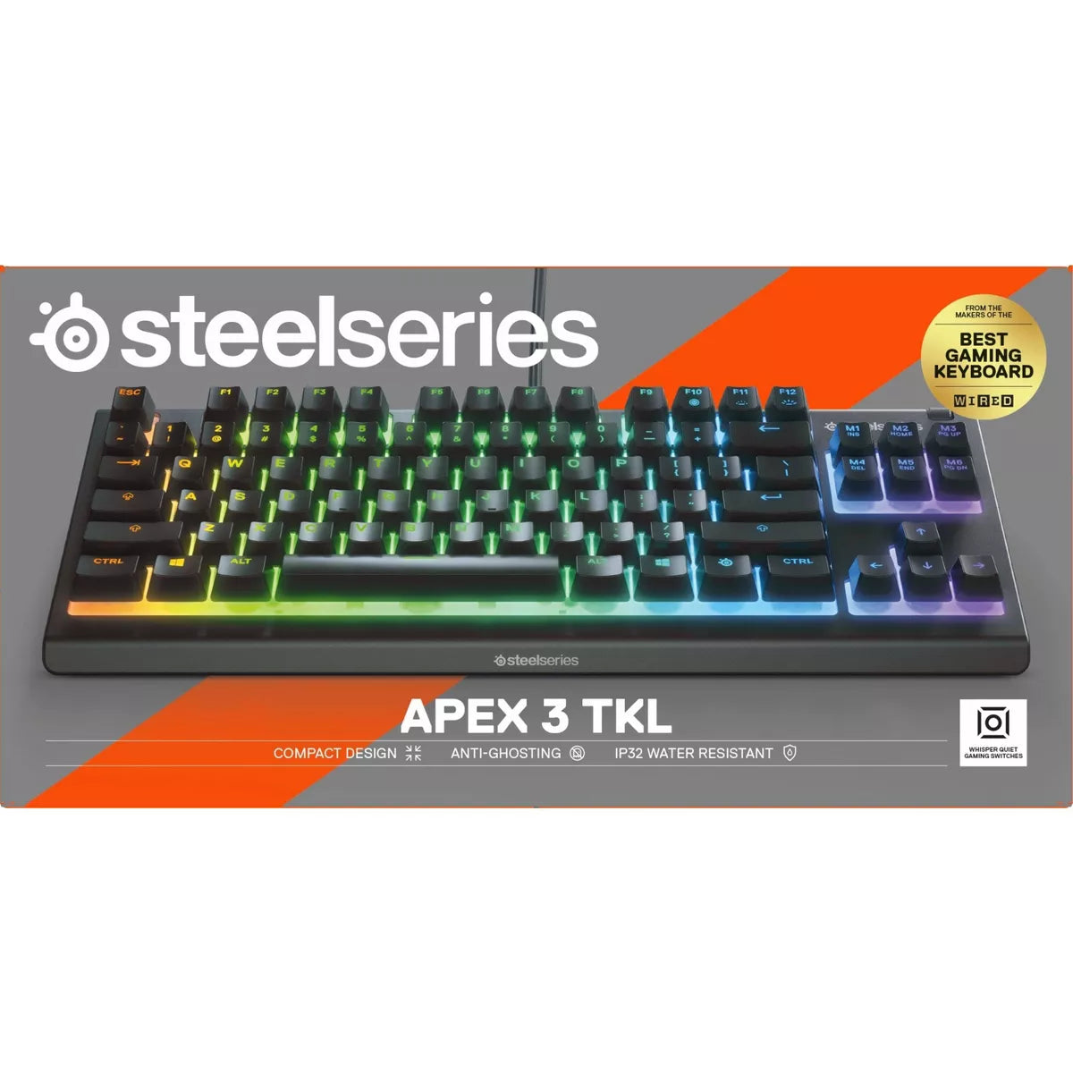Steelseries Apex 3 TKL Wired Gaming Keyboard for PC
